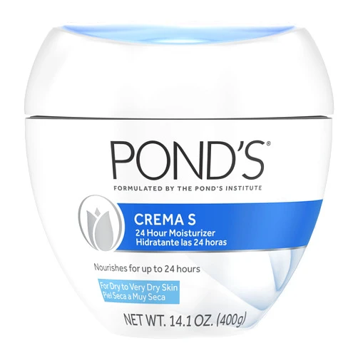 POND'S Crema S Nourishing Face Moisturizer for Women, Skin Care Facial Moisturizer Cream for Dry to Very Dry Skin, Nourishes for up to 24 hours 14.1 oz