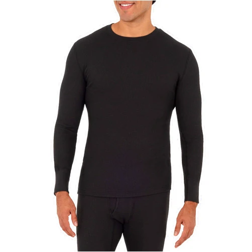 Fruit of the Loom Men's Recycled Waffle Thermal Underwear Crew Top (1 and 2 Packs)