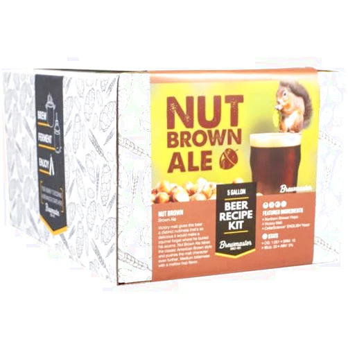 Hobby Homebrew NUT BROWN ALE Premium Homebrewing Extract Ingredient Beer Kit from Brewmaster BMKIT131