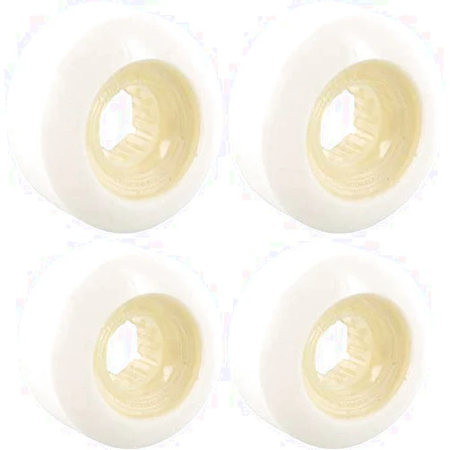 Powerflex Skateboards Rock Candy White / Clear Skateboard Wheels - 54mm 84b (Set of 4)