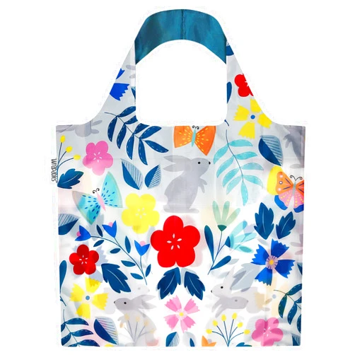 Wrapables Large Reusable Shopping Tote Bag with Outer Pouch