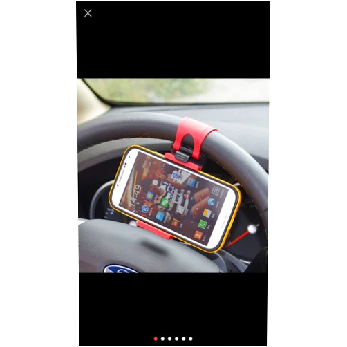 HQF Car Steering Wheel Cell Phone Holder Clip, HQF® Multi-Functional Holder Mount Socket Hands Free on Car Steering Wheel for iPhone 6 Plus 6 Galaxy S5 S4 Nokia Smart Cellphones(Max Screen Size 5.5 inch)