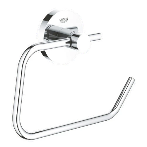 GROHE 40689001 Essentials Wall-Mounted Toilet Paper Holder, Starlight Chrome