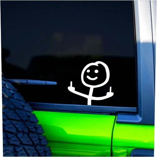 GRIT KULTURE GRITKULTURE Fuck You Funny Meme Decal Large Vinyl Sticker for Cars, Trucks, Windows Middle Finger (#2)