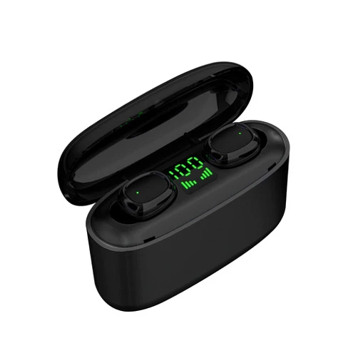 Generic Headphones Wireless Bluetooth Headphones Bluetooth Headset Intelligent 5.0 Stereo Surround Sound Mini Headset with Digital Display Charging Compartment Bluetooth Earbuds Wireless Earbuds