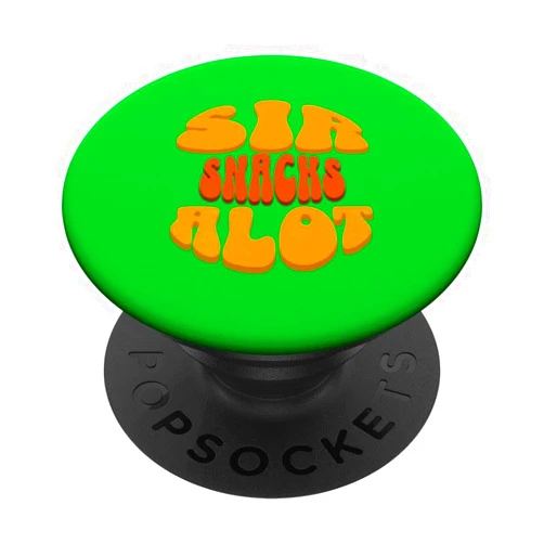 BizzyflyUSA Sir Snacks A Lot Funny Retro Food Lover Mens Boys Teen Youth PopSockets Standard PopGrip