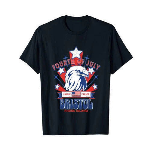 BizzyflyUSA Fourth of July Eagle Annual Parade Bristol Rhode Island T-Shirt