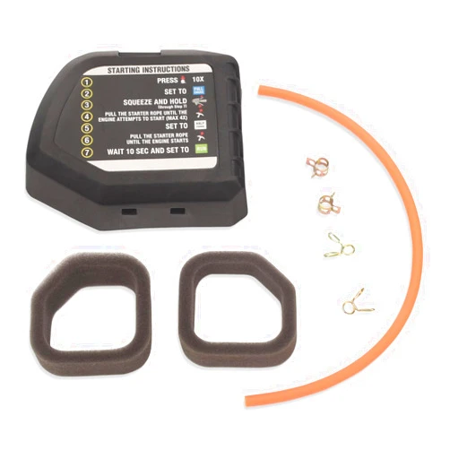 LIZEWEI 308649003 Air Filter w/Labels & 5687301 Cover Compatible with Ryobi RY251PH RY252CS RY253SS RY254BC 25CC String Trimmer - Contain oil tube