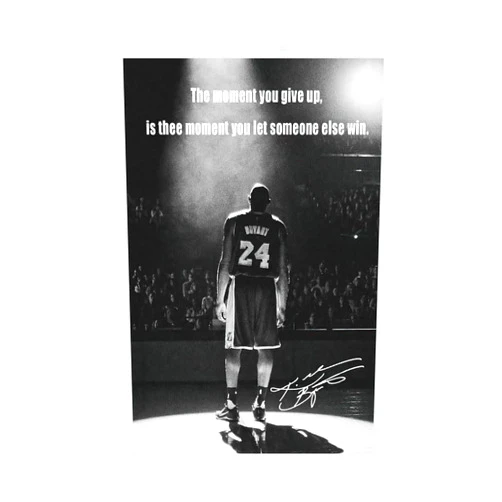 ELSARBEINA Kobe Bryant Poster Basketball Sports Legend Star Signed 3 Canvas Poster Bedroom Decor Landscape Office Room Decor Gift Unframe-12x18inch(30x45cm)