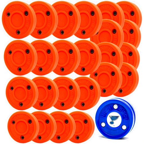 Green Biscuit 24 Pack Orange New Snipe 2.0 Shooters - Get NHL Puck/GB Sticker