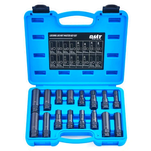 Orion Motor Tech 16pc Locking Lug Nut Master Key Set, SAE & Metric Wheel Lock Removal Kit for Removing Locking Spline Star Hex and Fluted Hex Lug Nuts, Lug Nut Remover Set for Mechanics and More