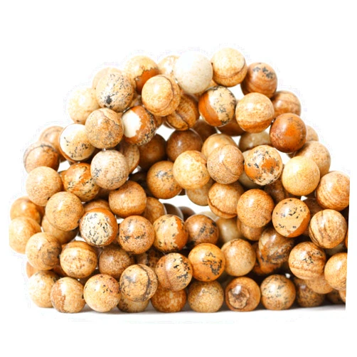 CHEAVIAN 35PCS 10mm Natural Picture Jasper stone Round Loose Beads for Jewelry Making DIY Findings 1 Strand 15