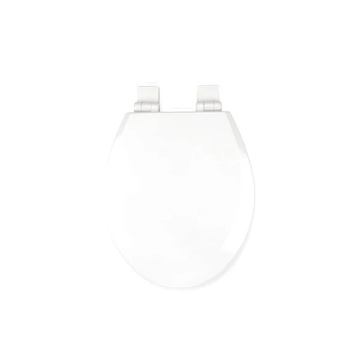Croydex WL800622AZH Stick Tight No More Movement Sticky Grip Pad Technology Round, Soft Close and Quick Release, White, Molded Wood Toilet Seat