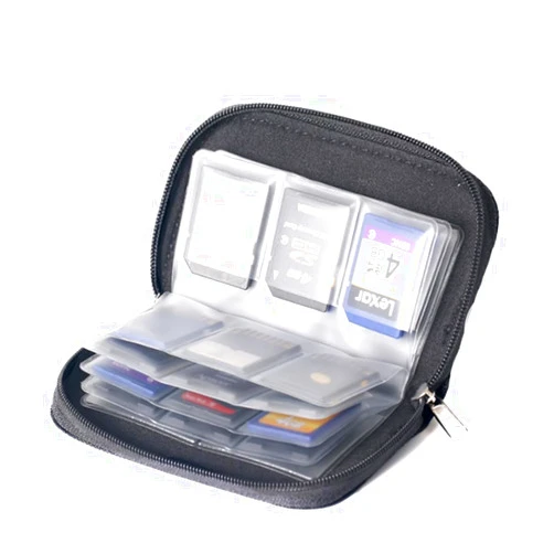Drhob 1pcs Memory Card Storage Carrying Pouch Case Holder Wallet For CF/SD/SDHC/MS/DS