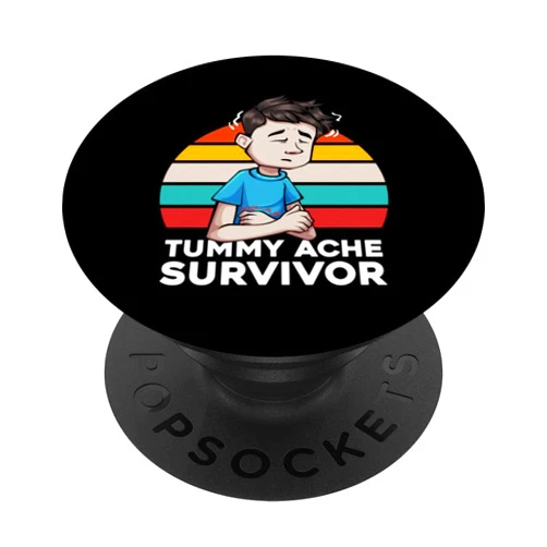 Tummy Ache Survivor Stomach Pain Digestive Health Tummy Ache Survivor Stomach Gut Pain Digestive Health IBS PopSockets Swappable PopGrip