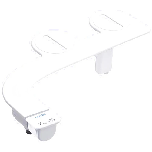 Brondell SS-150W SimpleSpa Thinline Essential Bidet Attachment for Toilet Seats with Adjustable Water Pressure, Side Arm Control, Thin Profile, White (Single Nozzle)
