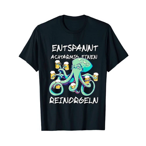 Lustige Kinder Designs Fun Sprüche & Meme Geschenk Relaxes 8 arms, a pure organ - squid beer fun T-Shirt