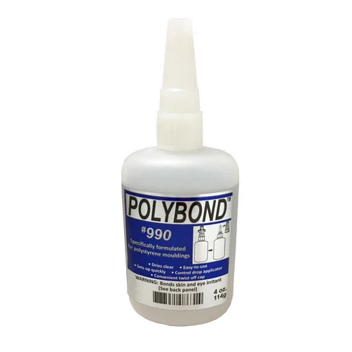 F|S FRAMER SUPPLY Heavy Duty Cyanoacrylate Based Adhesive – 4 oz Super Glue for Polystyrene, Plastic, and Wood Mouldings – Fast-Set, Clear Dry Bonding Glue for Frames, Crafts, Repairs