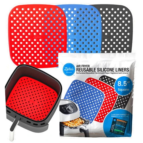 LOTTELI KITCHEN Reusable Air Fryer Liners 3 Pack for 5QT or Bigger - 8.5