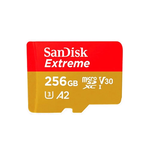 SanDisk 256GB Extreme MicroSDXC UHS-I Memory Card - C10, U3, V30, 4K, A2, Micro SD - SDSQXA1-256G-GN6MN