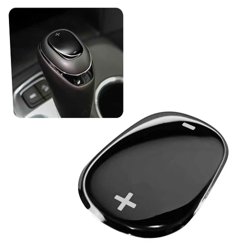 SWQS Gear Shift Knob Cover Sticker Compatible with 2018-2020 Chevy Equinox, Stainless Steel Car Gear Shift Lever Head Panel Cover Trim Sticker for Car Interior Center Console, Car Accessories (Black)