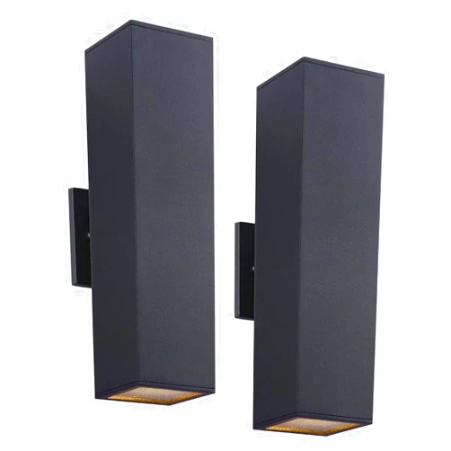 Cerdeco 2 Pack Aluminum Modern Outdoor Wall Light, 15