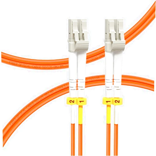 FLYPROFiber- 0.5M OM2 LC to LC Fiber Patch Cable, Length Options: 0.2m-100m, 1GB Duplex LC-LC 50/125um Multimode Fiber Optic Cable Cord LSZH 0.5Meter(1.6ft)