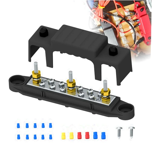 UCkasayfy Bus Bar 150A 12V Power Distribution Block with 1/4
