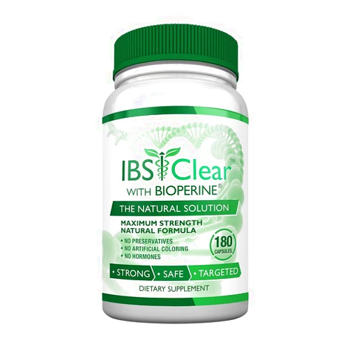IBS Clear IBS Support - Vitamin D, Psyllium Husk, Fennel - 180 Capsules - 3 Month Supply