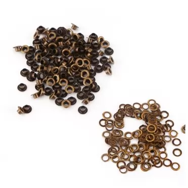 Hilitand 100pcs Metal Eyelets Kits Small Grommets with Washers Fastener for Leather Craft DIY Sewing(4mm)