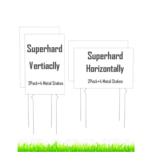 CPTC FLRAE Blank Yard Signs with Metal Stakes,4 Pcak 17x12 Inches Corrugated Plastic DIY Yard Signs for Garage,Yard sale,Party
