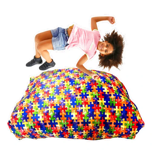 FoamTouch Foam Touch Crash Pad with Foam Blocks for Kids and Adults - Therapeutic Sensory Pad with Water Resistance Cover - 60