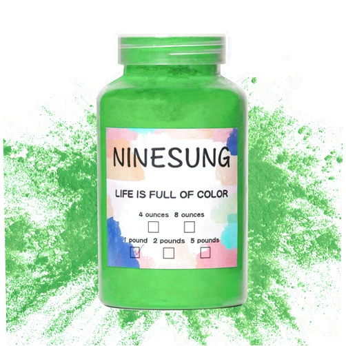 Ninesung Powder Coating Powder | Powder Coat Perfect for Metal Surfaces | Car Paint | Building Materials | Powder Paint for Steel Structures, Factories, Buildings, Playgrounds, Gardens (Grass Green, 4 oz)
