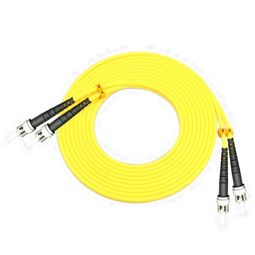 EB-LINK 15M ST to ST Fiber Patch Cord Duplex Single-Mode 9/125 OS1 OS2 ST-ST Optic Jumper Cable,15 Meters 49ft Yellow