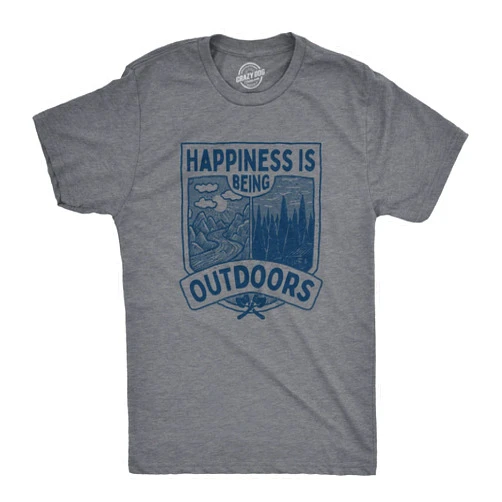 Crazy Dog T-Shirts Mens Camping T Shirts Funny Camp Tees for Guys Cool Shirts for Outdoor Camping