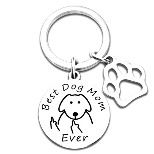 Davrock Dog Mom Gifts for Women Cat Mom Gifts for Women Birthday Mother’s Day Christmas Gift for Cat Lover Mama Keychain