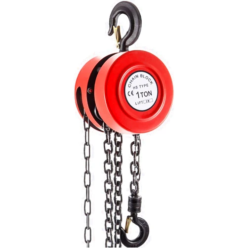 VEVOR Hand Chain Hoist, 2200 lbs /1 Ton Capacity Chain Block, 7ft/2m Lift Manual Hand Chain Block, Manual Hoist with Industrial-Grade Steel Construction for Lifting Good in Transport & Workshop, Red
