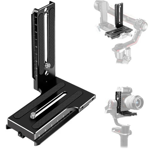 TaKicola L Bracket Horizontal Vertical Switching Camera Mount Quick Release Plate for DJI RS 2 / RSC 2, Weebill-S Gimbals, DSLR, Tripod, Monopod