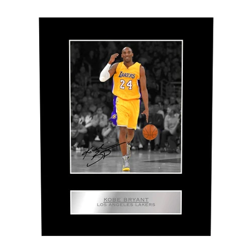 Iconic pics Kobe Bryant Print Signed Mounted Photo Display #01 Printed Autograph Picture Print