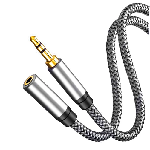 Tan QY Audio Extension Cable 6Ft,Audio Auxiliary Stereo Extension Audio Cable 3.5mm Stereo Jack Male to Female, Stereo Jack Cord for Phones, Headphones, Speakers, Tablets and More(6Ft/2M)