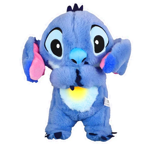Glyrnur Breathing Stuffed Animal, Breathing Panda Sleep Buddy, Soothe Snuggle Panda Plush with Realistic Breathing Motion and Lights Music (Blue)