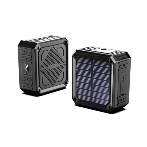ABFOCE Solar Speaker Portable IPX6 Waterproof Bluetooth Speaker 15 Hours of Playtime Rich Stereo Bass Shockproof Dustproof for Home and Outdoor Wireless Speaker(1-Pack)