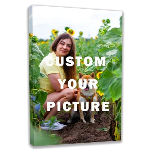 Custom Canvas Prints with Your Photos Framed Canvas Customized Wall Art Personalized Canvas Pictures for Pet/Family Gifts for Mom/Men/Women 8 x 10
