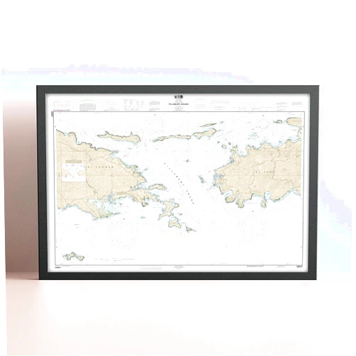 MG Global Print Poster of Old Virgin Islands Pillsbury Sound 2014 PRV 938 | 11x17 12x18 16x24 24x36 Unframed Historical Wall Art for Gift | Vintage Antique Rustic Home Office Decor