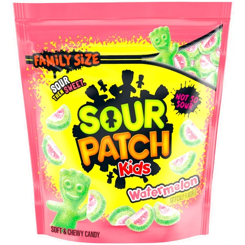 SOUR PATCH KIDS Watermelon Soft & Chewy Candy, Family Size, 1.8 lb Bag