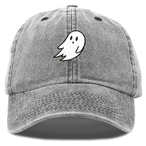 Henry Embroidery Design Ghost-Embroidery-dad-hat-Baseball-Cap-Cute-Halloween Blue Navy