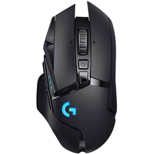 Logitech G502 Lightspeed Wireless Gaming Mouse, Hero 25K Sensor, 25,600 DPI, RGB, 11 Programmable Buttons, Long Battery Life, Powerplay- Compatible, PC/Mac - Black (Renewed)