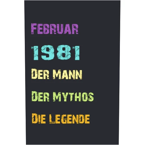 WP Publishing Februar 1981 Der Mann Der Mythos Die Legende: notizbuch geburtstag, geburtstagsgeschenke für männer und Vater und Ehepartner , 40. geburtstag geschenk, 6