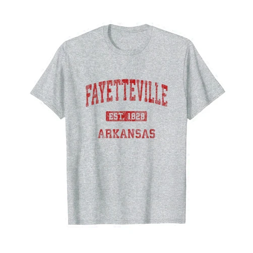 College & University Towns T-Shirts & Tees Fayetteville Arkansas AR Vintage Athletic Sports Design T-Shirt