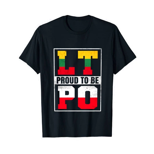 Proud to be Polish Lithuanian Proud Polish Lithuanian Mix Polska and Lithuania Heritage T-Shirt